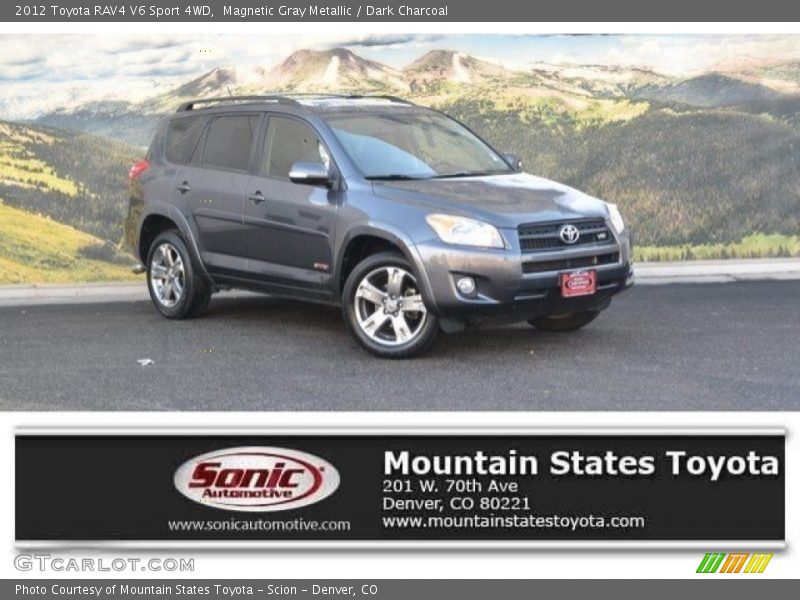 Magnetic Gray Metallic / Dark Charcoal 2012 Toyota RAV4 V6 Sport 4WD
