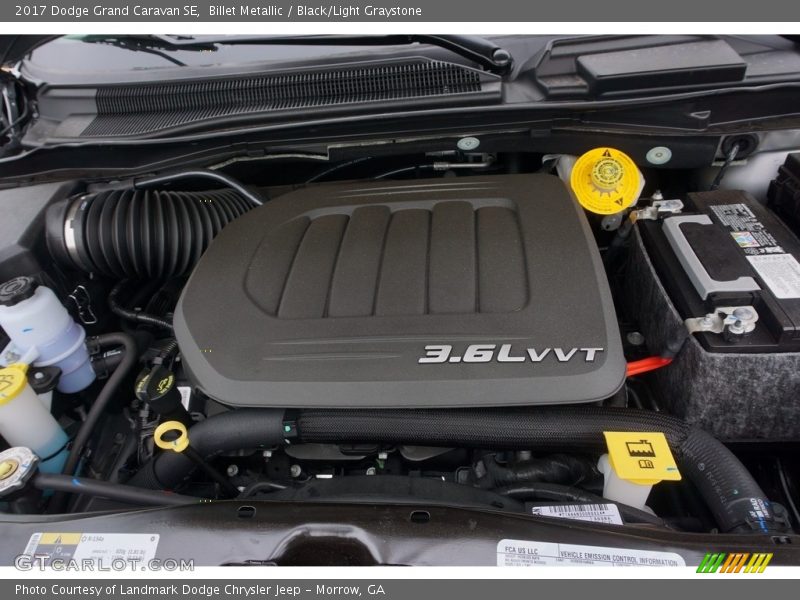 Billet Metallic / Black/Light Graystone 2017 Dodge Grand Caravan SE