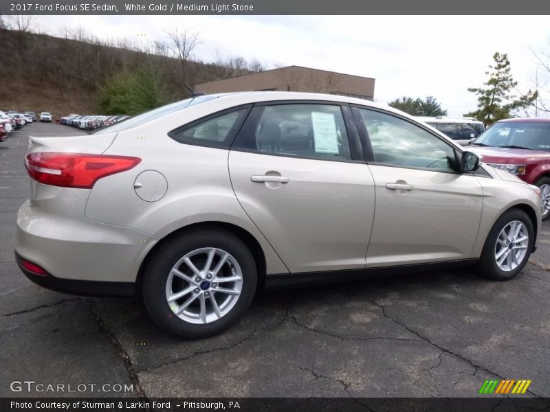 White Gold / Medium Light Stone 2017 Ford Focus SE Sedan