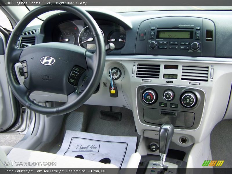 Bright Silver / Gray 2008 Hyundai Sonata SE V6