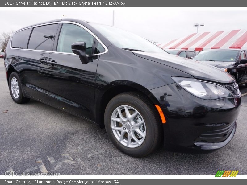 Brilliant Black Crystal Pearl / Black/Alloy 2017 Chrysler Pacifica LX