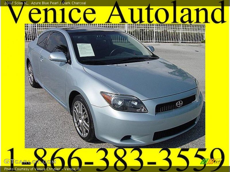 Azure Blue Pearl / Dark Charcoal 2007 Scion tC