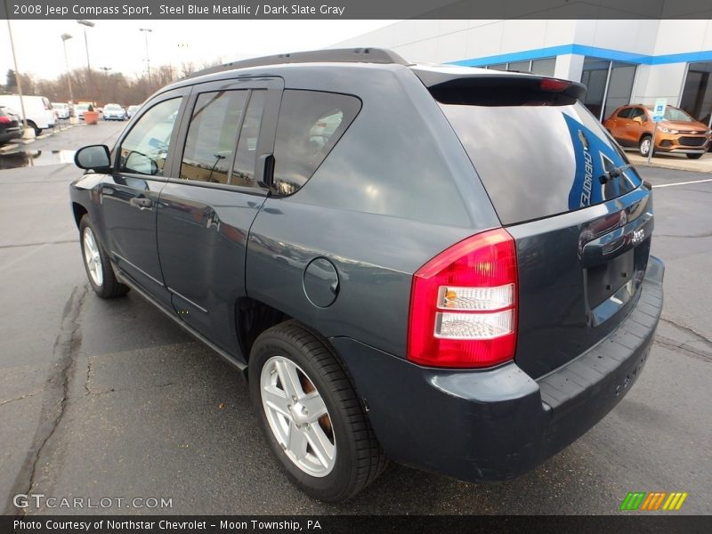 Steel Blue Metallic / Dark Slate Gray 2008 Jeep Compass Sport