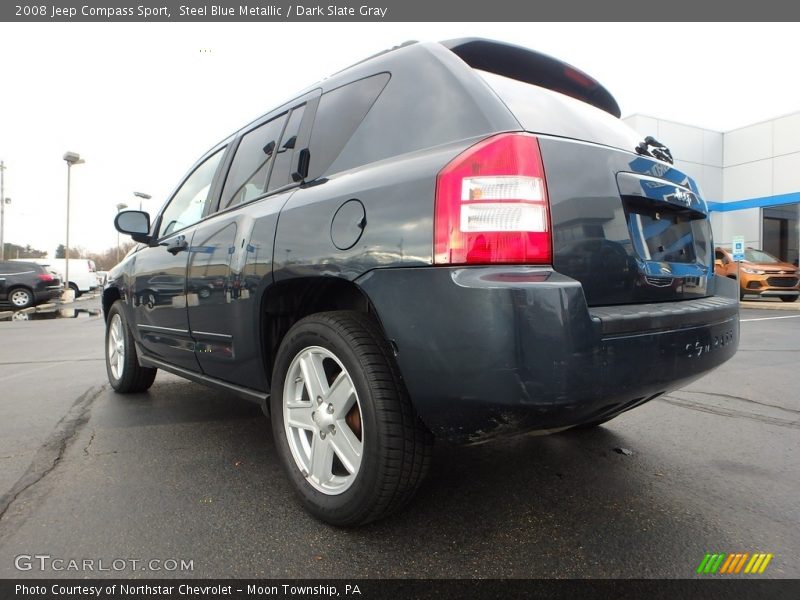 Steel Blue Metallic / Dark Slate Gray 2008 Jeep Compass Sport