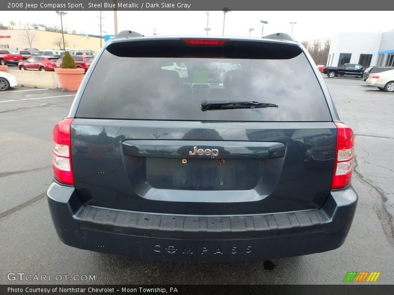 Steel Blue Metallic / Dark Slate Gray 2008 Jeep Compass Sport