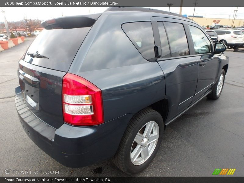 Steel Blue Metallic / Dark Slate Gray 2008 Jeep Compass Sport