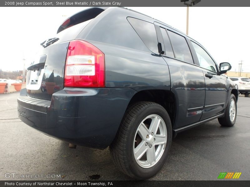 Steel Blue Metallic / Dark Slate Gray 2008 Jeep Compass Sport