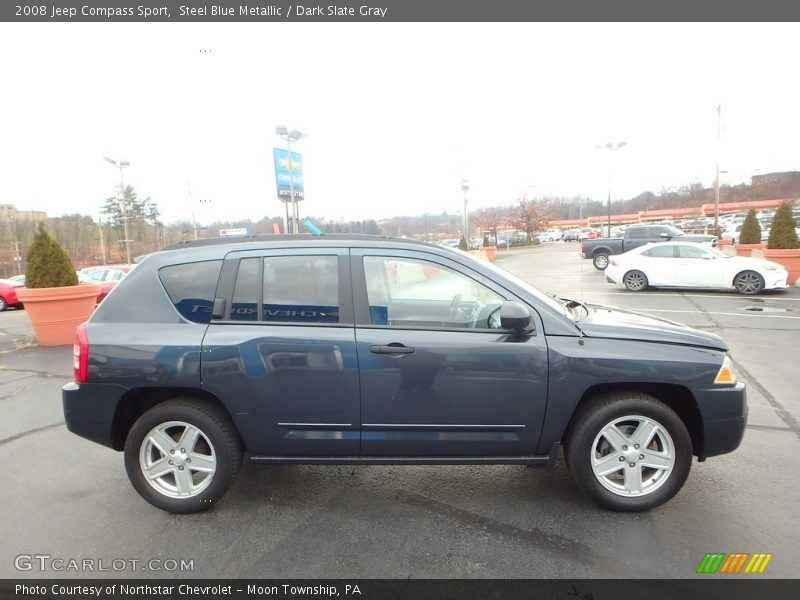 Steel Blue Metallic / Dark Slate Gray 2008 Jeep Compass Sport