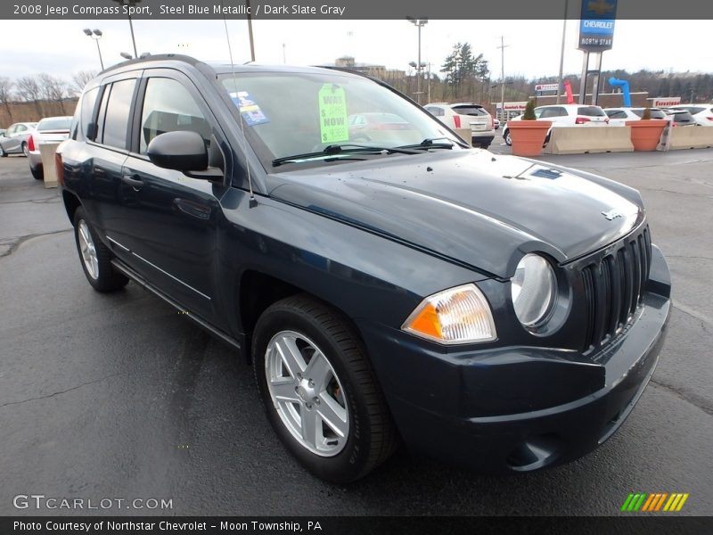 Steel Blue Metallic / Dark Slate Gray 2008 Jeep Compass Sport