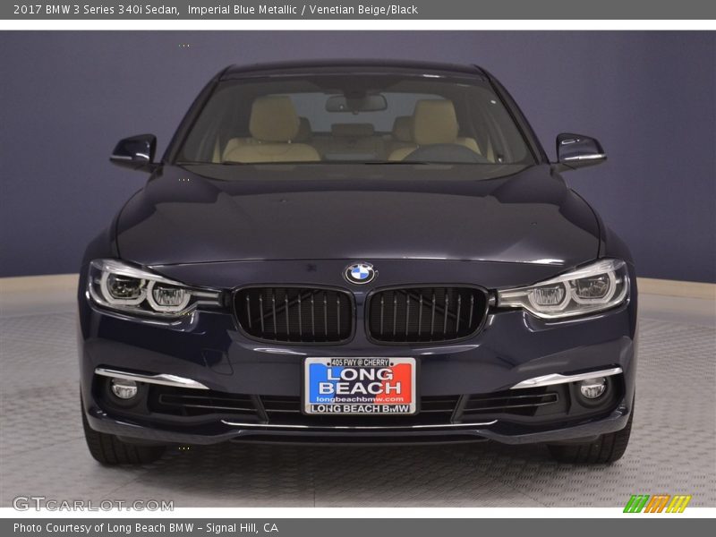 Imperial Blue Metallic / Venetian Beige/Black 2017 BMW 3 Series 340i Sedan