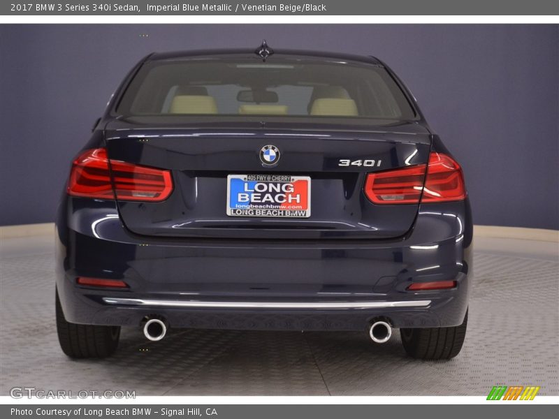 Imperial Blue Metallic / Venetian Beige/Black 2017 BMW 3 Series 340i Sedan