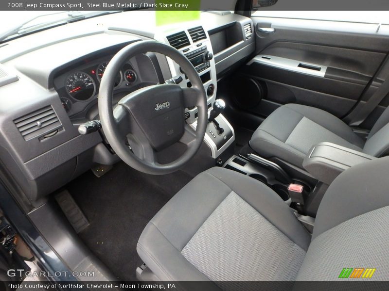 Steel Blue Metallic / Dark Slate Gray 2008 Jeep Compass Sport