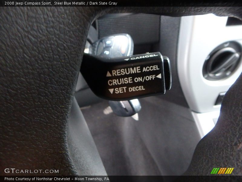 Steel Blue Metallic / Dark Slate Gray 2008 Jeep Compass Sport