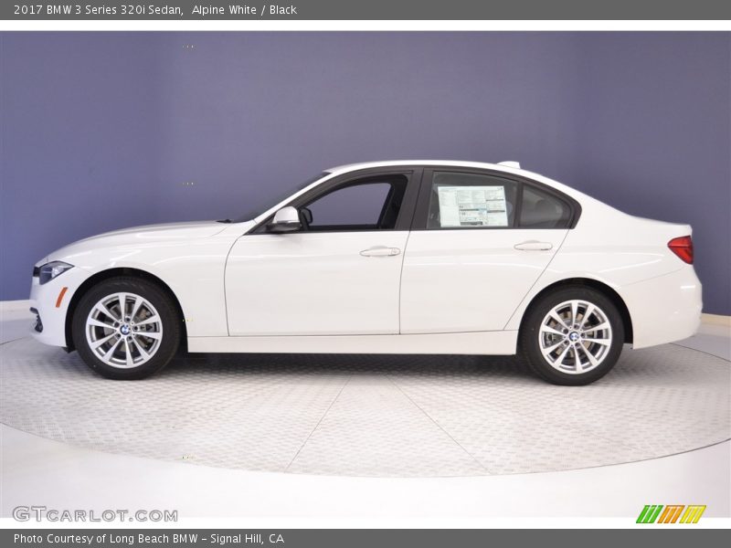 Alpine White / Black 2017 BMW 3 Series 320i Sedan