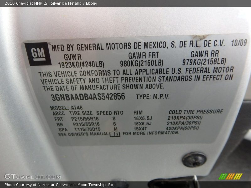 Silver Ice Metallic / Ebony 2010 Chevrolet HHR LS