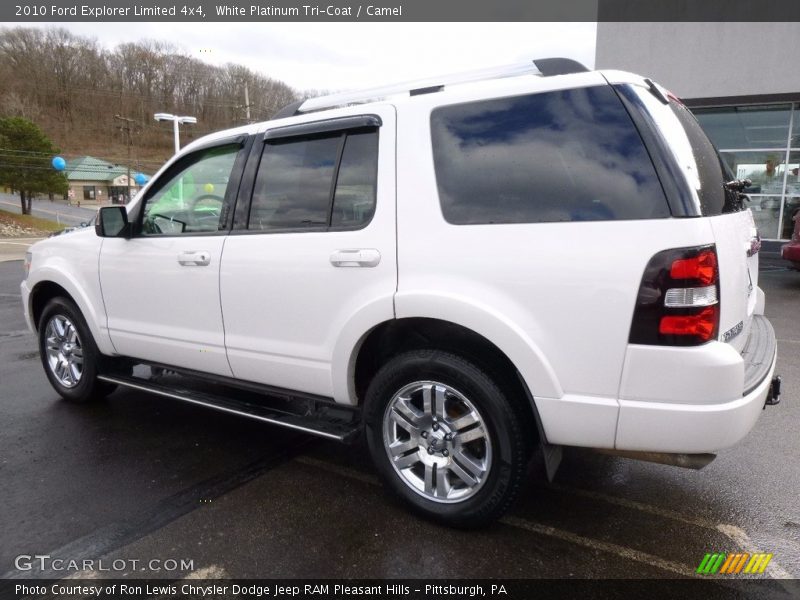 White Platinum Tri-Coat / Camel 2010 Ford Explorer Limited 4x4