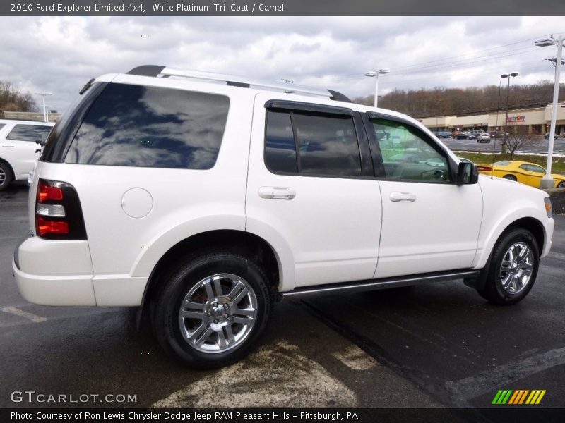 White Platinum Tri-Coat / Camel 2010 Ford Explorer Limited 4x4