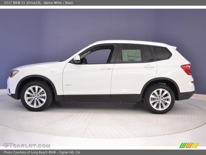 Alpine White / Black 2017 BMW X3 sDrive28i