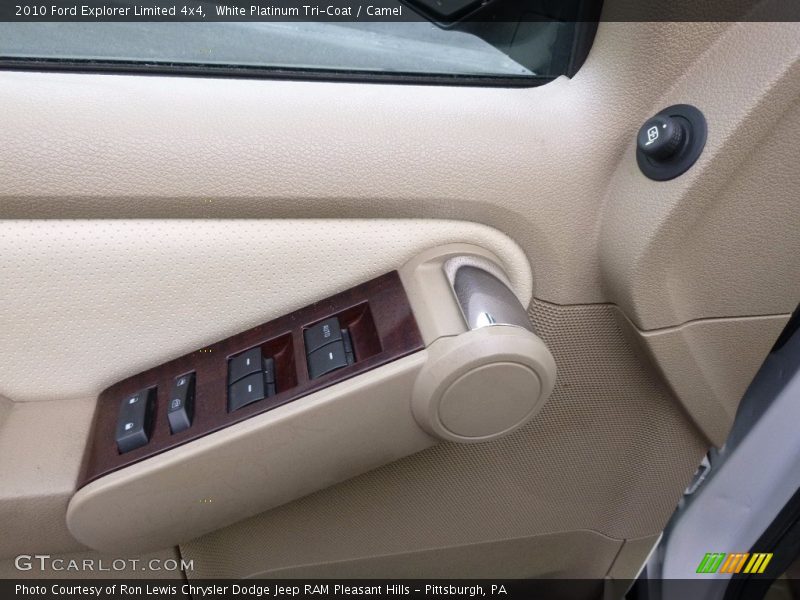 White Platinum Tri-Coat / Camel 2010 Ford Explorer Limited 4x4