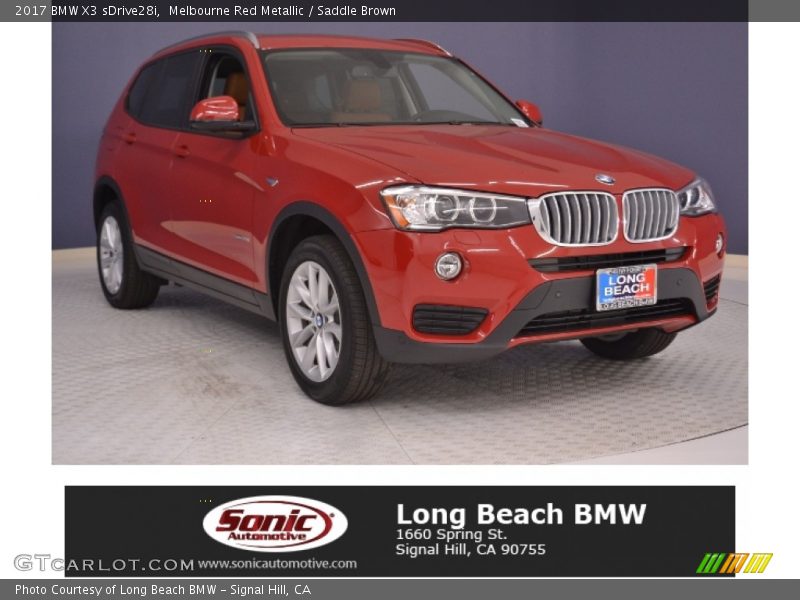 Melbourne Red Metallic / Saddle Brown 2017 BMW X3 sDrive28i