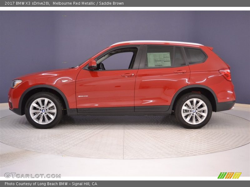 Melbourne Red Metallic / Saddle Brown 2017 BMW X3 sDrive28i