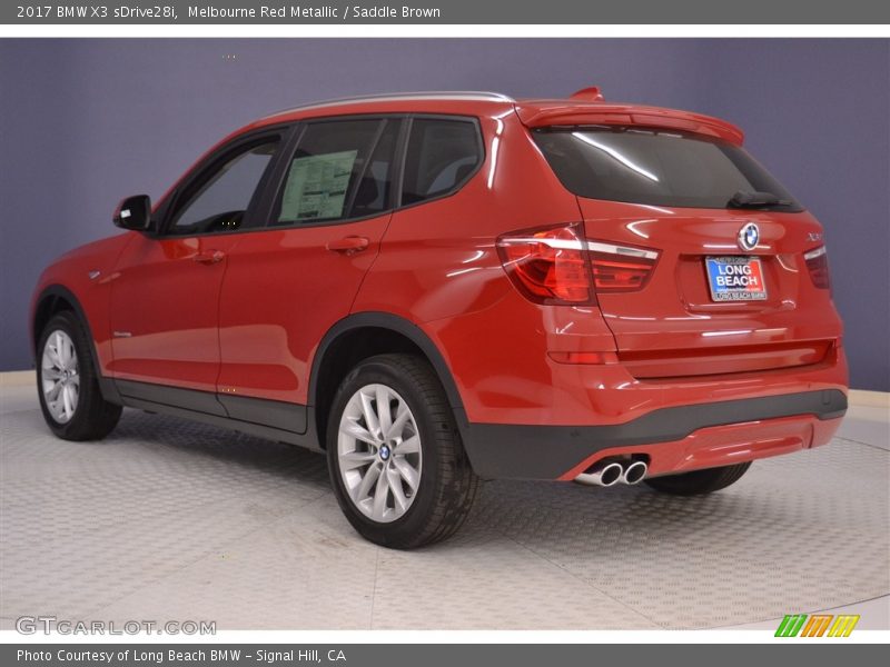 Melbourne Red Metallic / Saddle Brown 2017 BMW X3 sDrive28i