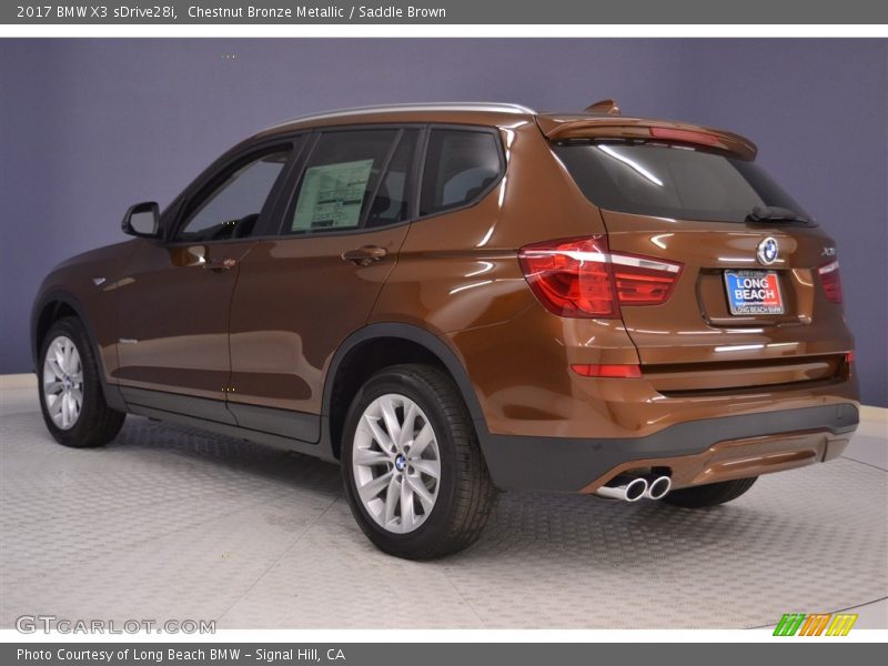 Chestnut Bronze Metallic / Saddle Brown 2017 BMW X3 sDrive28i