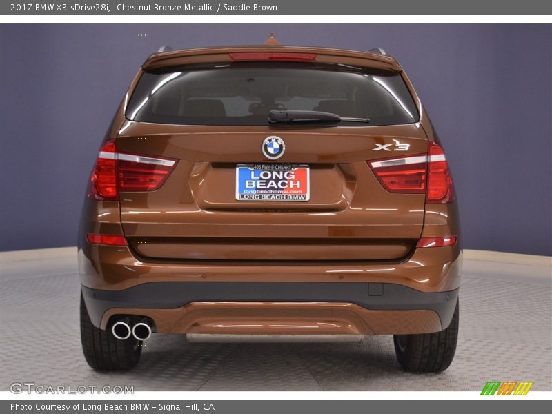 Chestnut Bronze Metallic / Saddle Brown 2017 BMW X3 sDrive28i