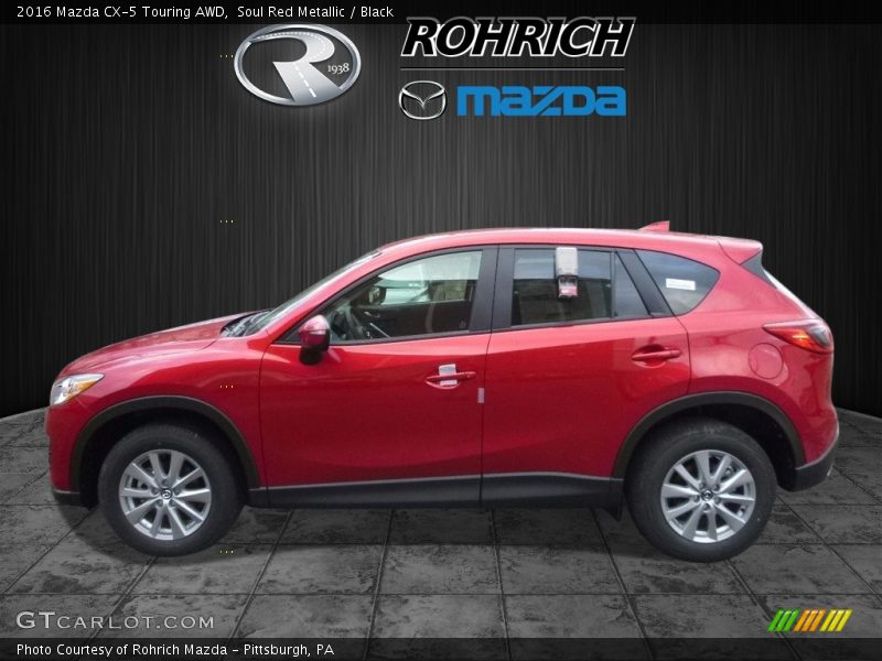 Soul Red Metallic / Black 2016 Mazda CX-5 Touring AWD