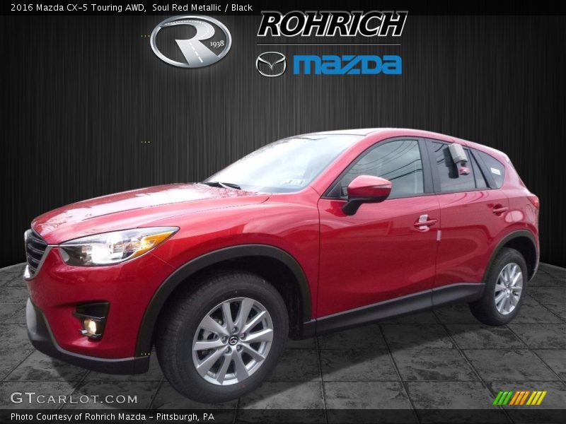 Soul Red Metallic / Black 2016 Mazda CX-5 Touring AWD