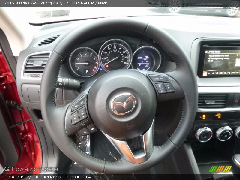 Soul Red Metallic / Black 2016 Mazda CX-5 Touring AWD