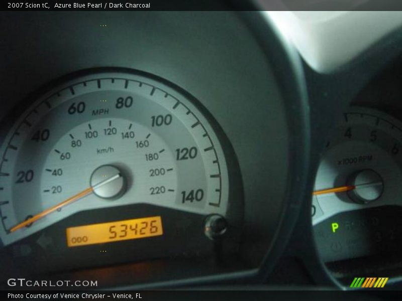 Azure Blue Pearl / Dark Charcoal 2007 Scion tC