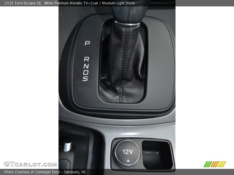 White Platinum Metallic Tri-Coat / Medium Light Stone 2015 Ford Escape SE