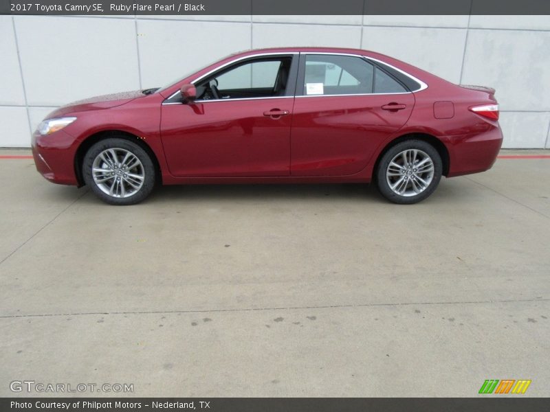 Ruby Flare Pearl / Black 2017 Toyota Camry SE