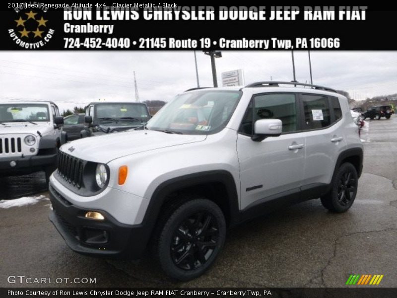 Glacier Metallic / Black 2017 Jeep Renegade Altitude 4x4