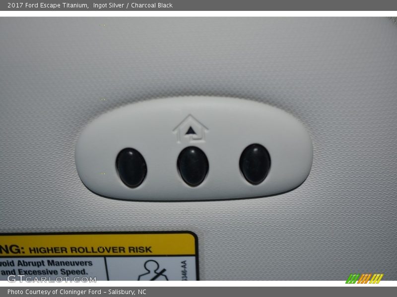 Ingot Silver / Charcoal Black 2017 Ford Escape Titanium