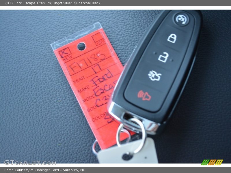 Ingot Silver / Charcoal Black 2017 Ford Escape Titanium