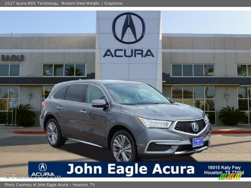 Modern Steel Metallic / Graystone 2017 Acura MDX Technology