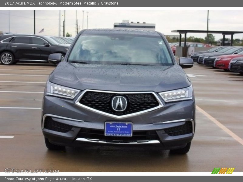 Modern Steel Metallic / Graystone 2017 Acura MDX Technology