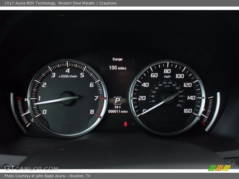 Modern Steel Metallic / Graystone 2017 Acura MDX Technology