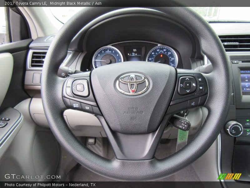 Midnight Black Metallic / Ash 2017 Toyota Camry LE