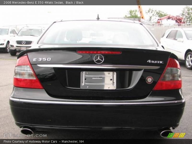 Black / Black 2008 Mercedes-Benz E 350 4Matic Sedan