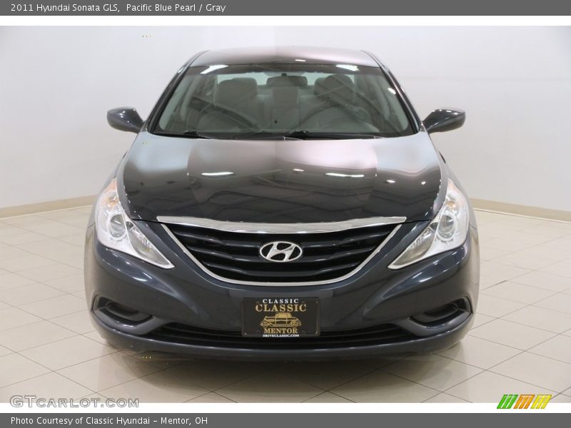 Pacific Blue Pearl / Gray 2011 Hyundai Sonata GLS