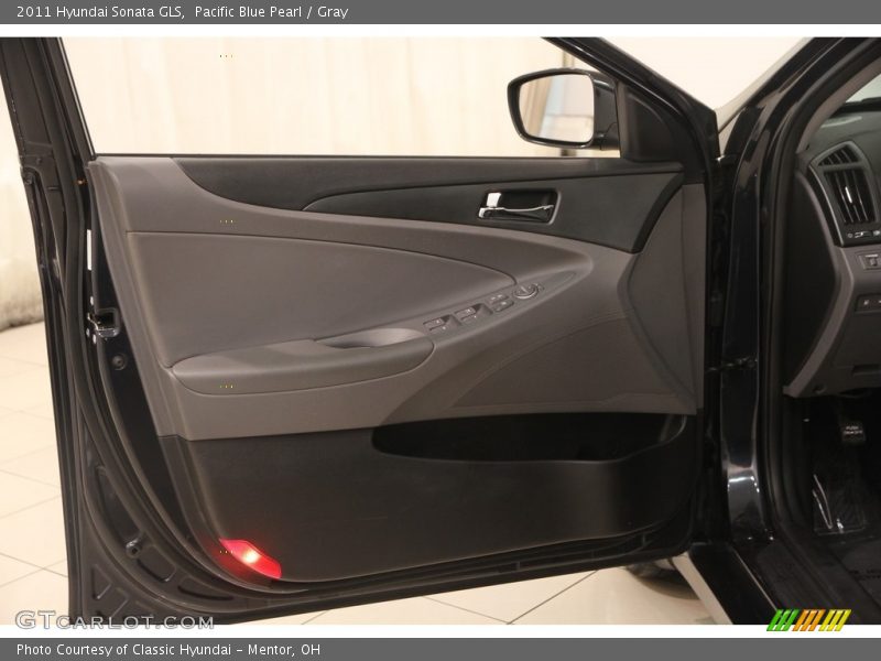 Pacific Blue Pearl / Gray 2011 Hyundai Sonata GLS