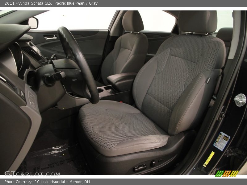 Pacific Blue Pearl / Gray 2011 Hyundai Sonata GLS