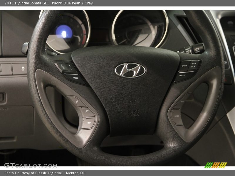 Pacific Blue Pearl / Gray 2011 Hyundai Sonata GLS