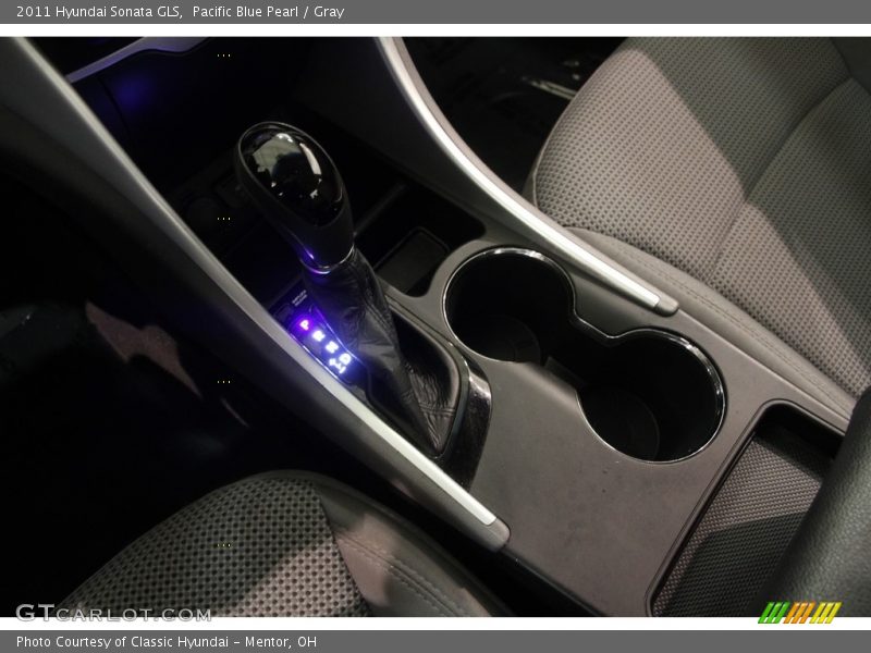 Pacific Blue Pearl / Gray 2011 Hyundai Sonata GLS