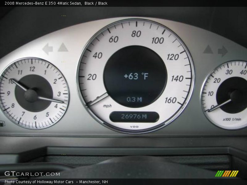 Black / Black 2008 Mercedes-Benz E 350 4Matic Sedan
