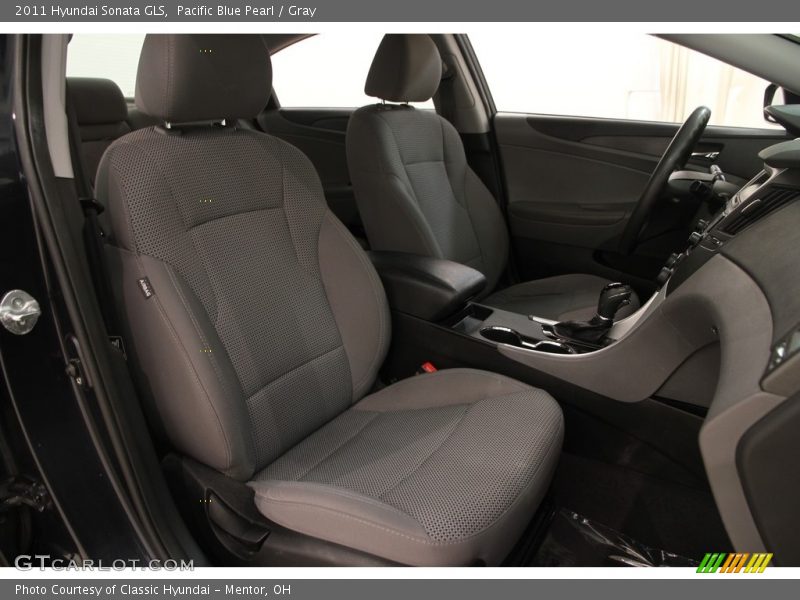 Pacific Blue Pearl / Gray 2011 Hyundai Sonata GLS
