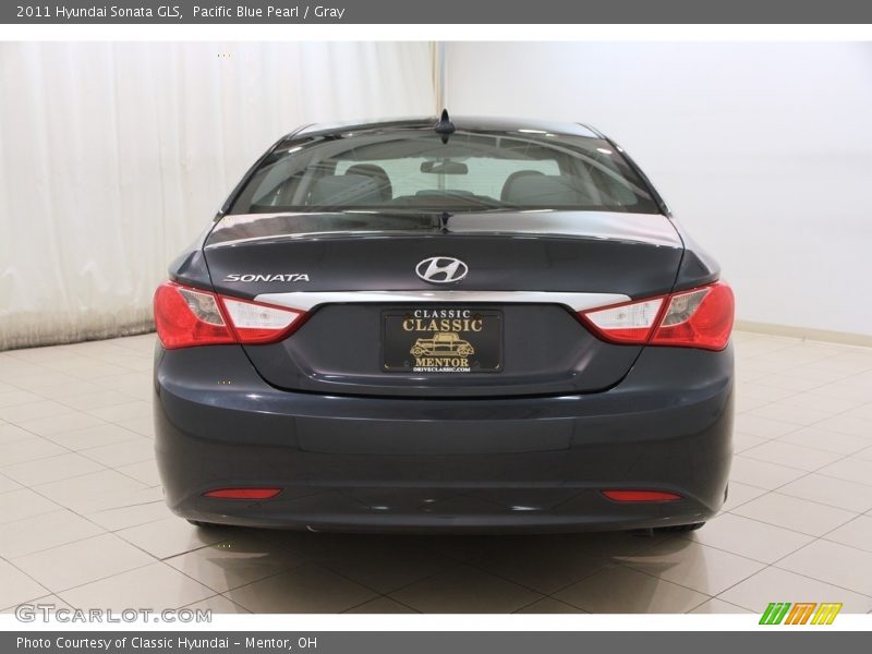 Pacific Blue Pearl / Gray 2011 Hyundai Sonata GLS